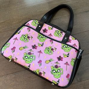 RETIRED! Sourpuss zombie drinks bowler purse